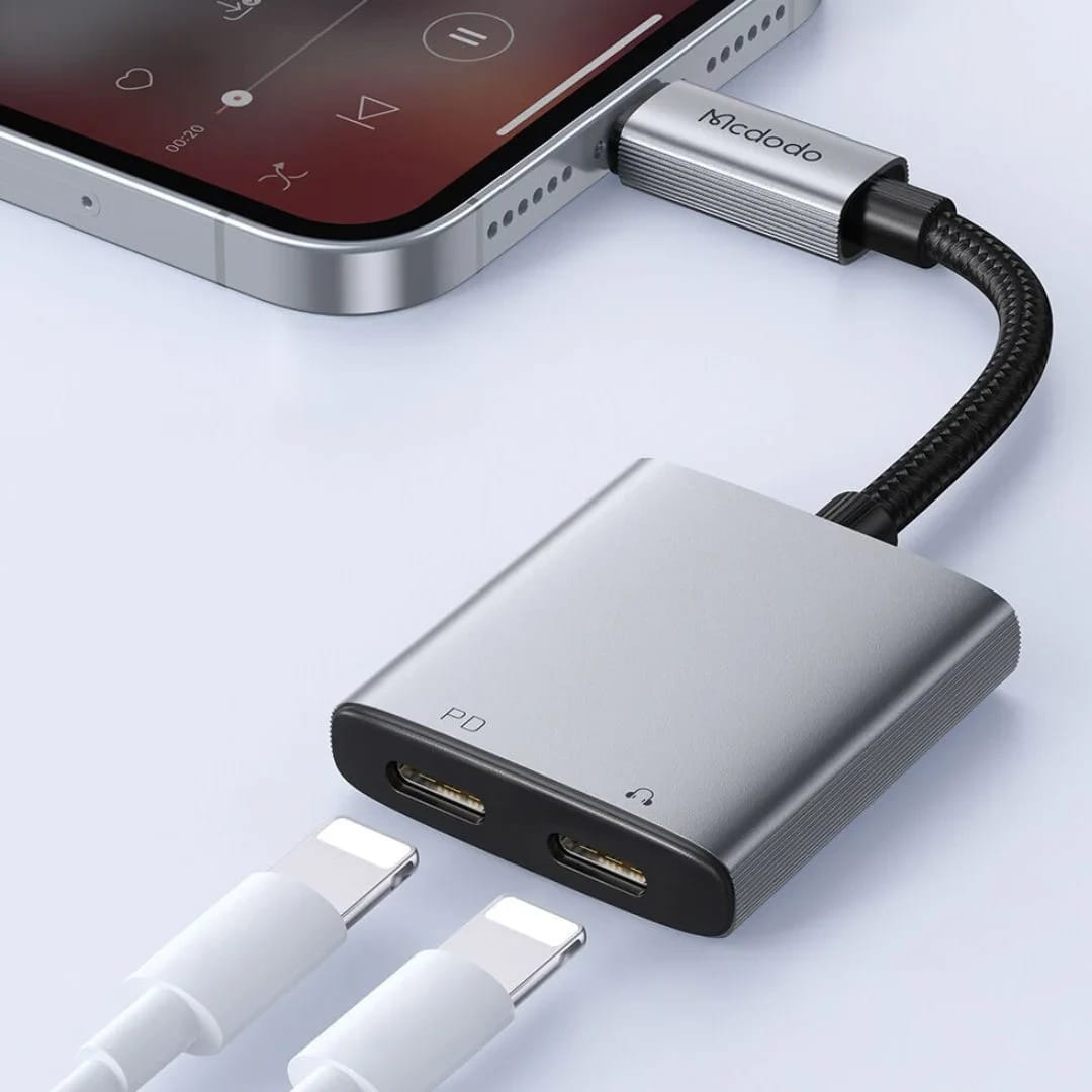 Mcdodo 2 In 1 Lightning To Dual Audio Adapter 2