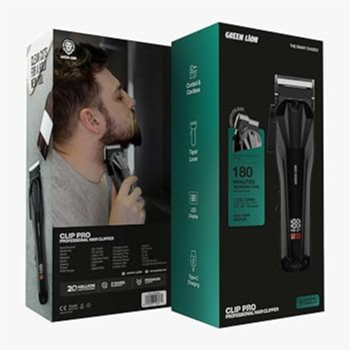 Green Lion Clip Pro Professional Hair Clipper - Black