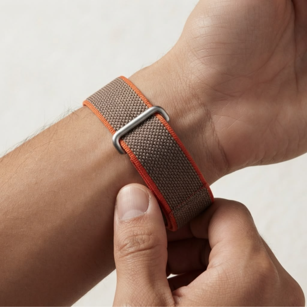 Wizard Nylon Loop Strap for Google Fitbit Air- Brown