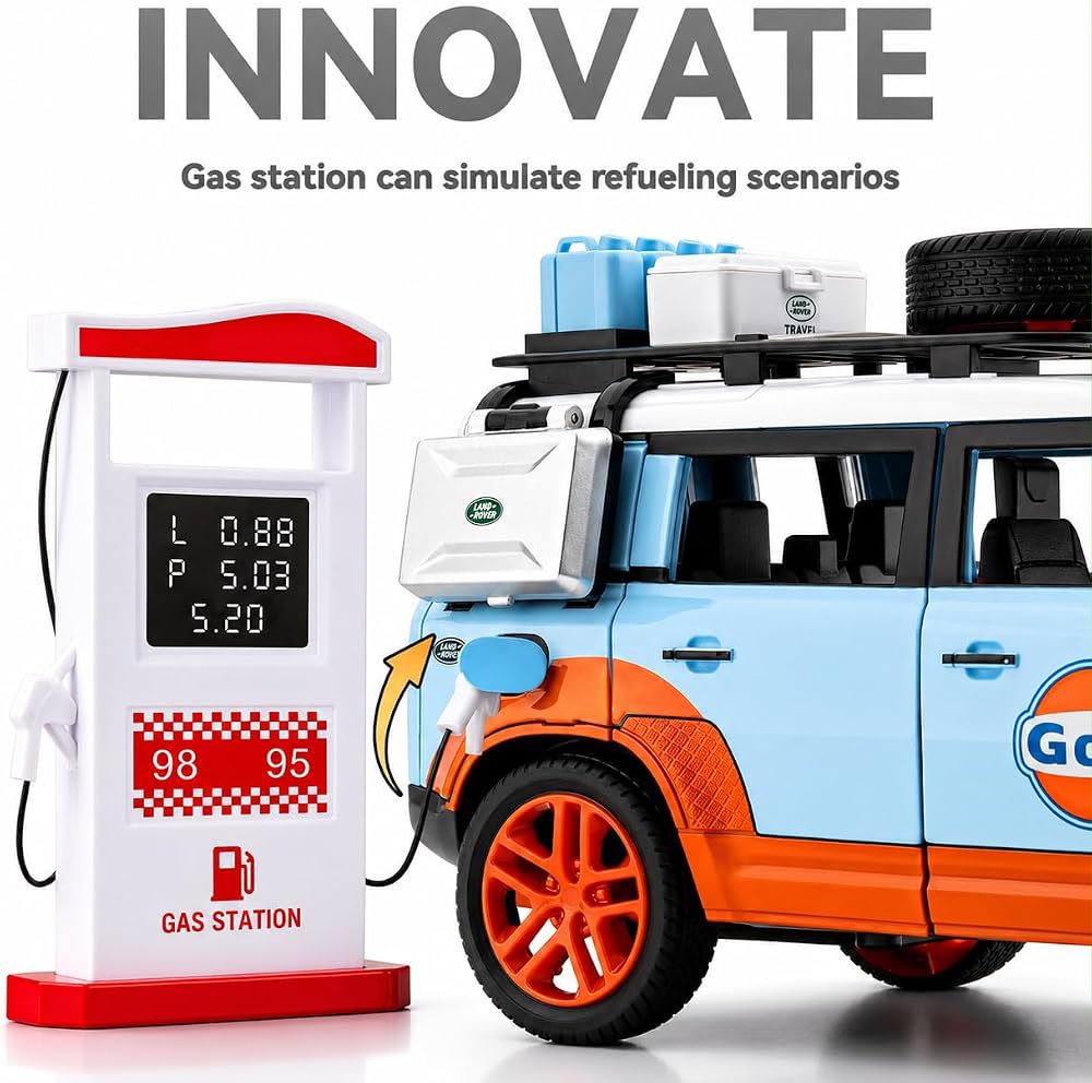 Die-Cast Land Rover Defender Gulf Edition Car