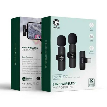 Wireless Mic Green Lion