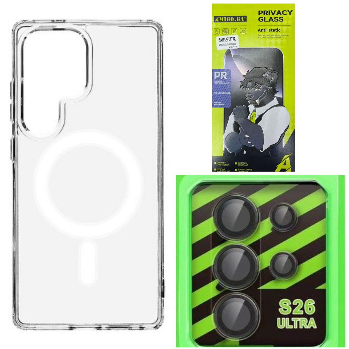 S26 Ultra Combo Pack (Case-Camera Protector-Privacy Screen Protector)