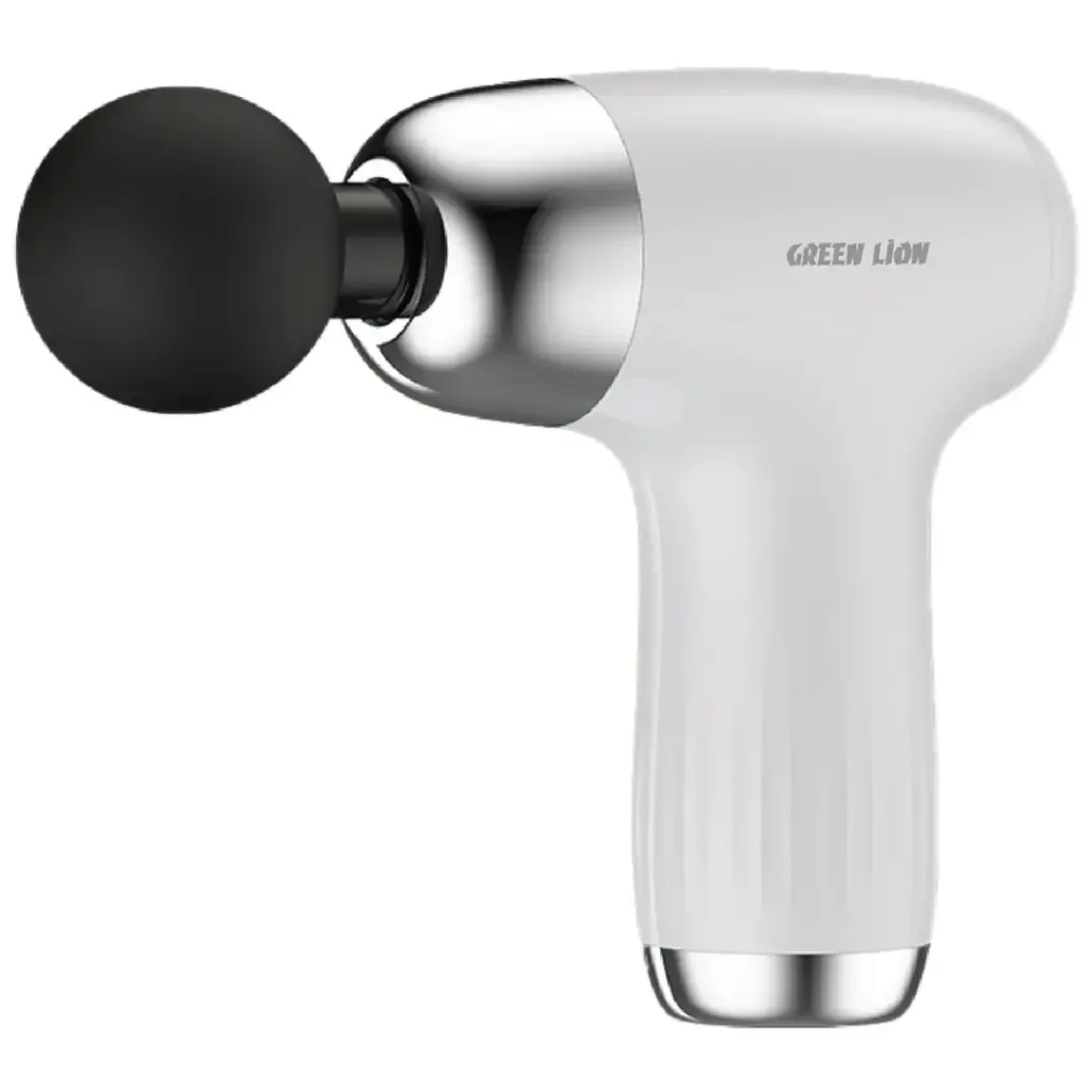 Green Lion Mini Massage Gun 6 Speed Levels White