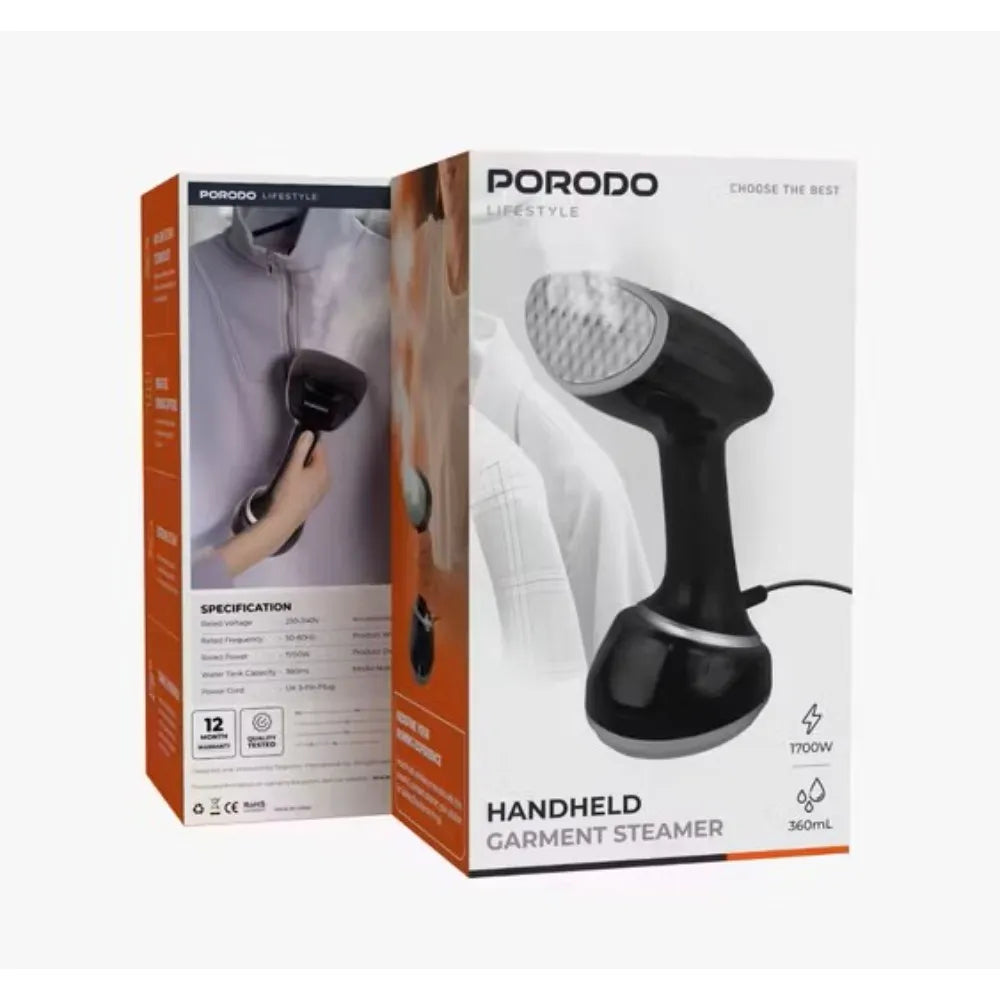 Porodo Handheld Garment Steamer – 1700W, 360mL Water Tank-5450
