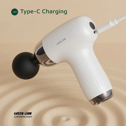 Green Lion Mini Massage Gun 6 Speed Levels White