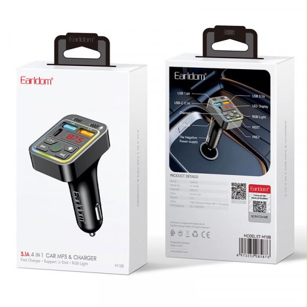 Earldom 4-in-1 Car MP3 Player & Charger