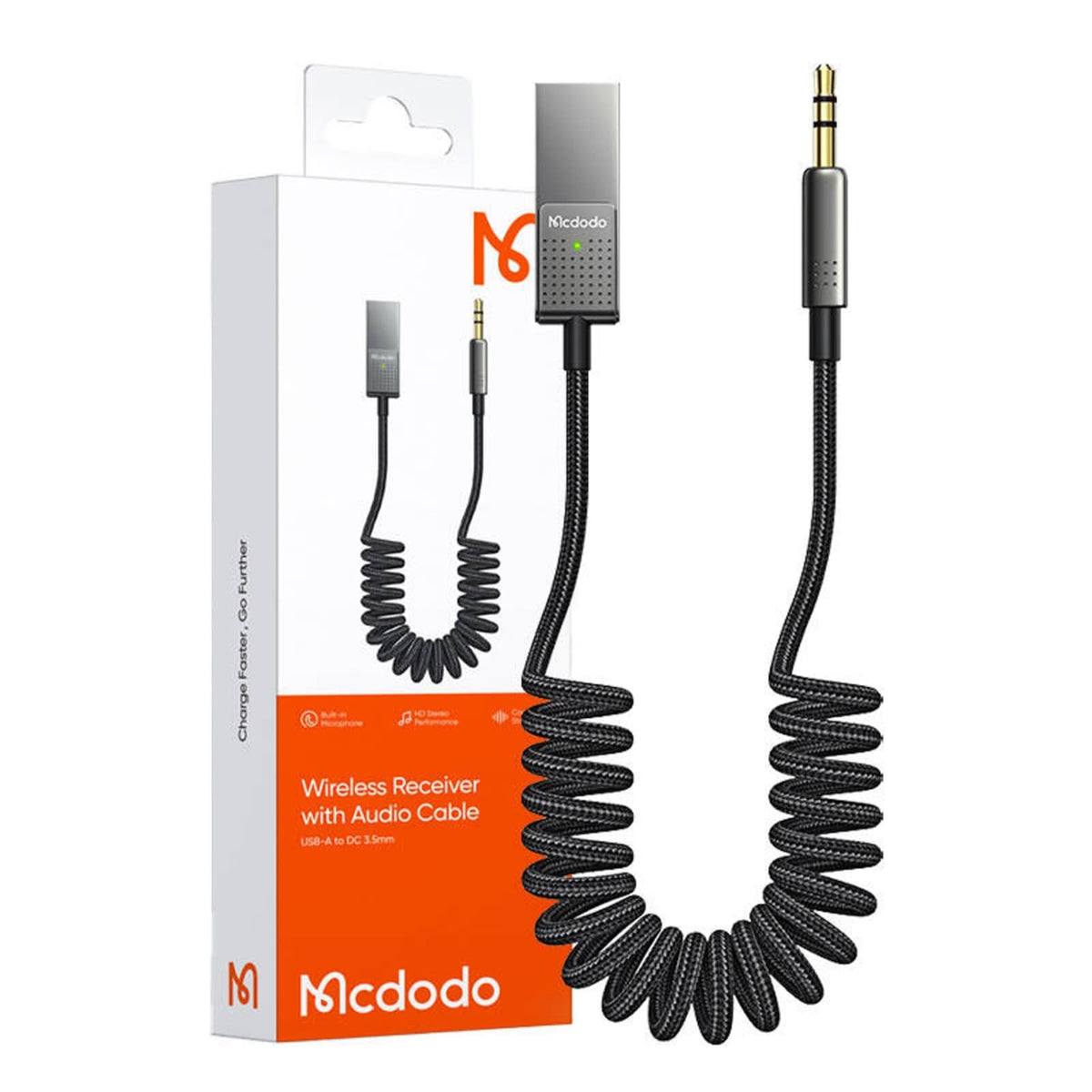 Wireless Receiver With Audio Cable Adapter USB-A to DC 3.5MM