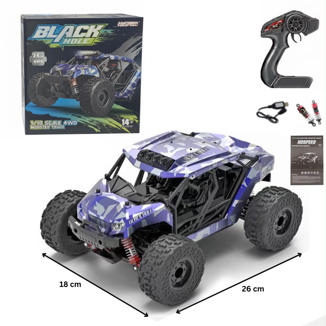 Remote Control Highspeed Off-Road Racing Car 1/18 Scale 4WD