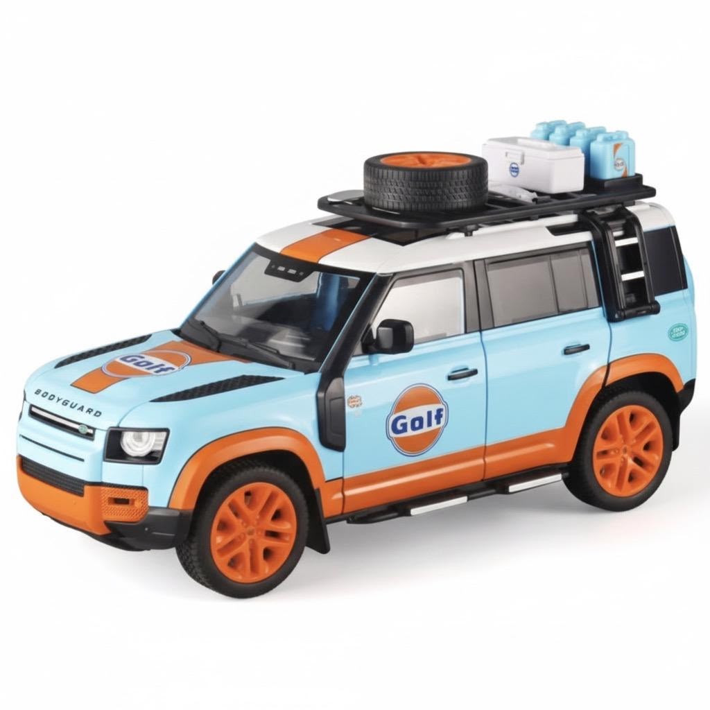 Die-Cast Land Rover Defender Gulf Edition Car