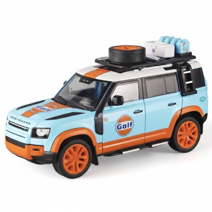 Die-Cast Land Rover Defender Gulf Edition Car