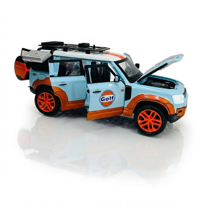 Die-Cast Land Rover Defender Gulf Edition Car