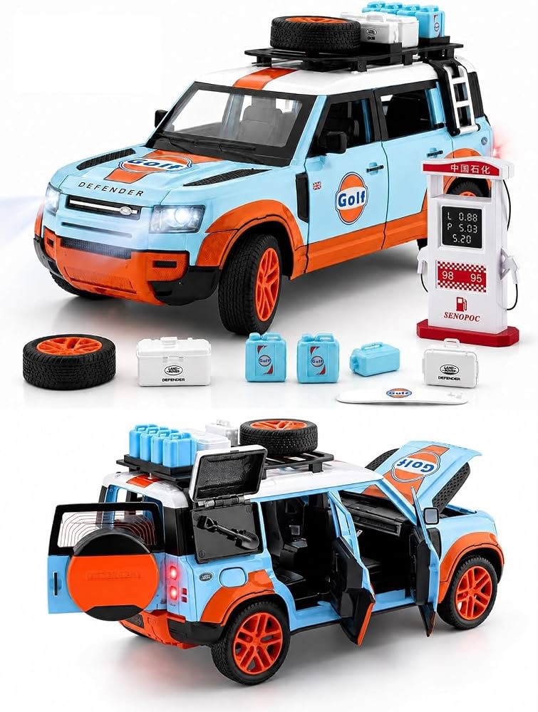 Die-Cast Land Rover Defender Gulf Edition Car