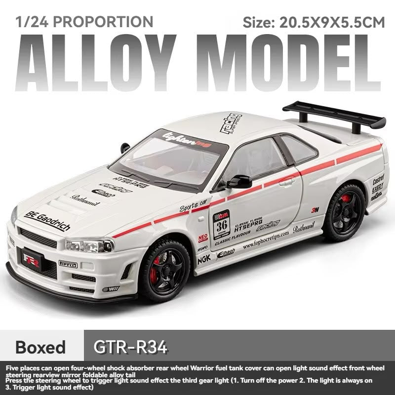 Die-Cast Car 1:24 Nissan Skyline GT-R R34