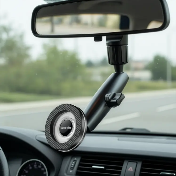 Green Lion Mirror Phone Holder MagSafe Compatible Strong Magnets
