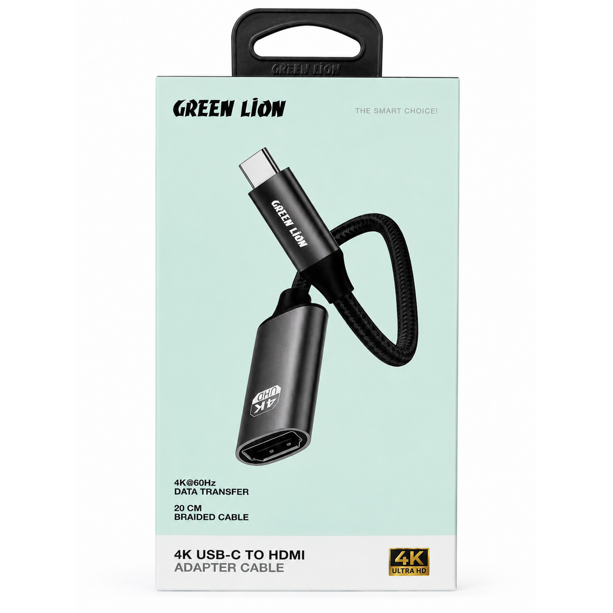 Green Lion Usb-C to Hdmi Adapter Cable 60hz 20cm Braided Wire